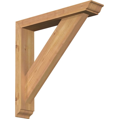 Ekena Millwork Traditional Traditional Smooth Bracket w/ Offset Brace, Western Red Cedar, 3 1/2"W x 18"D x 18"H BKT0402X18X18TRA01SWR